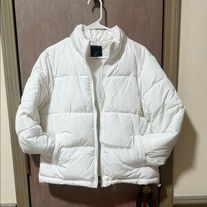 Forever 21 White Puffer Jacket